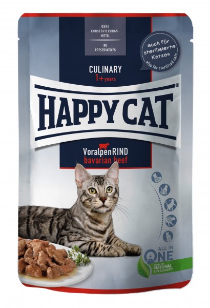Happy Cat Pouches Culinary Voralpen Rind