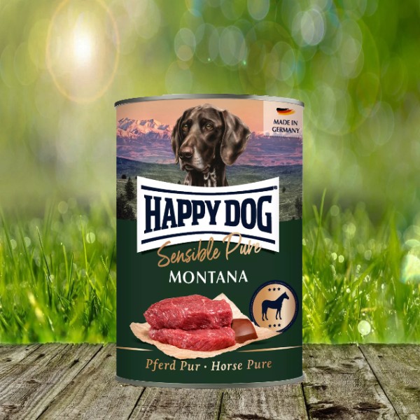 Happy Dog Sensible Pure Montana (vorher Happy Dog Dose Pferd Pur) 5 + 1 Aktion - verlängerte Lieferz