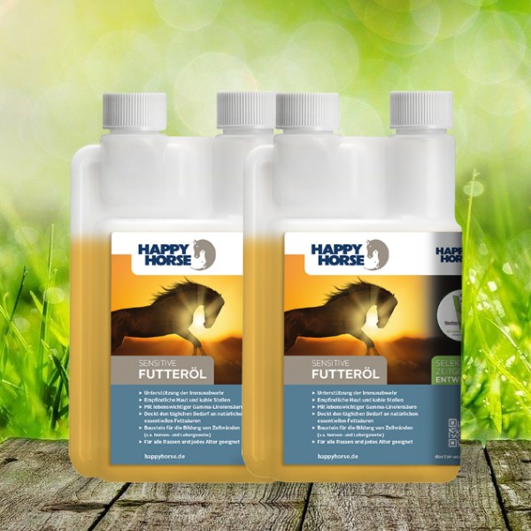 Happy Horse Sensitive Futteröl 2 x 500 ml - geeignet auch als Energiespender für Brieftauben!