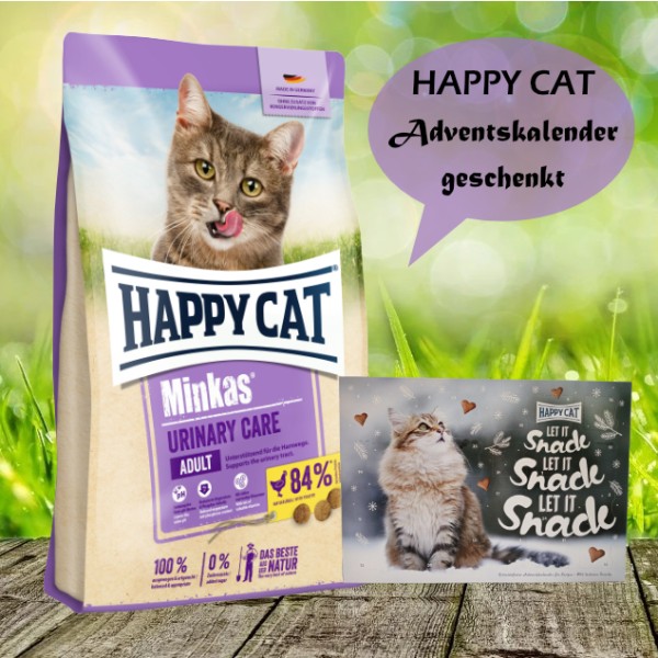 Happy Cat Minkas Urinary Care Geflügel 10 kg + Happy Cat Adventskalender 2022 geschenkt