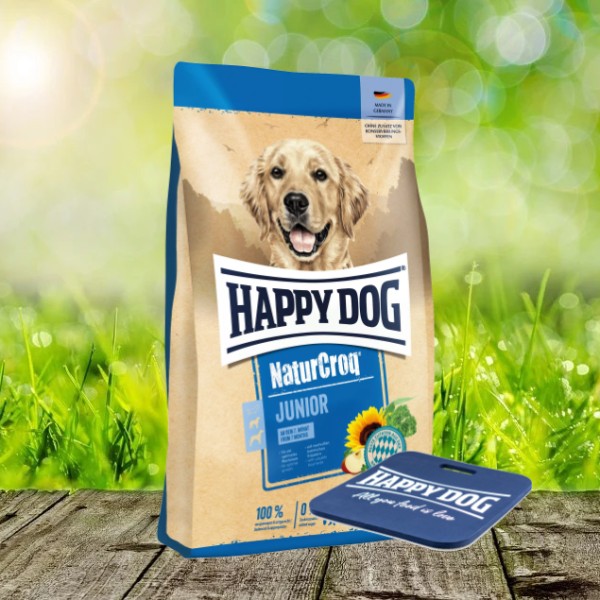 Happy Dog Premium NaturCroq Junior 15 kg + Happy Dog Sitzkissen *geschenkt*