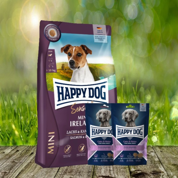 Happy Dog Sensible Mini Ireland 4 kg + Happy Dog Care Snack Relax & Calm 2 x 100 g *geschenkt*