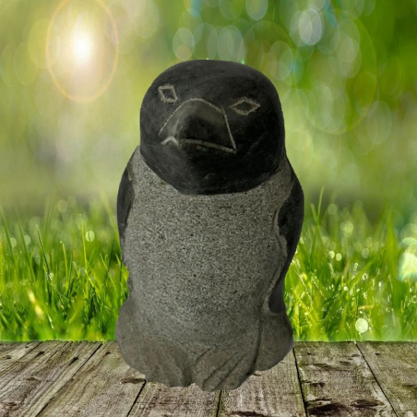 Pinguin Figur aus echtem Naturstein - ca. 30 cm Höhe