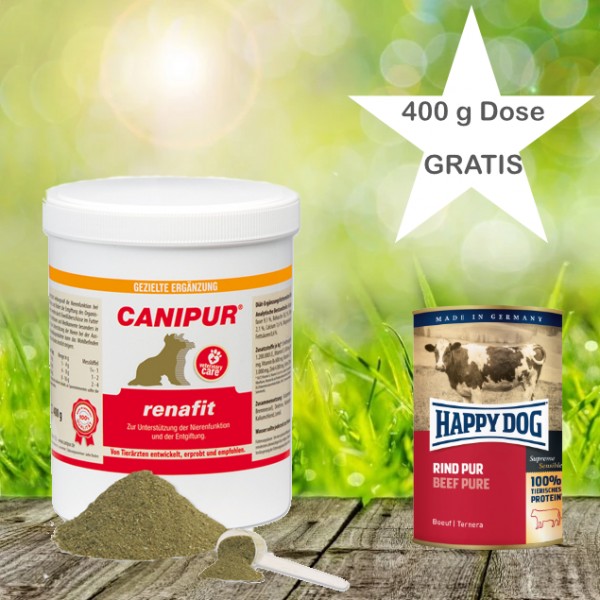 Canipur renafit 150 g + 400g Happy Dog Pur Dose geschenkt