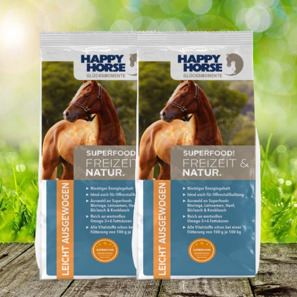 Happy Horse Superfood "Freizeit und Natur" (Moringa Freizeit) 2 x 14 kg